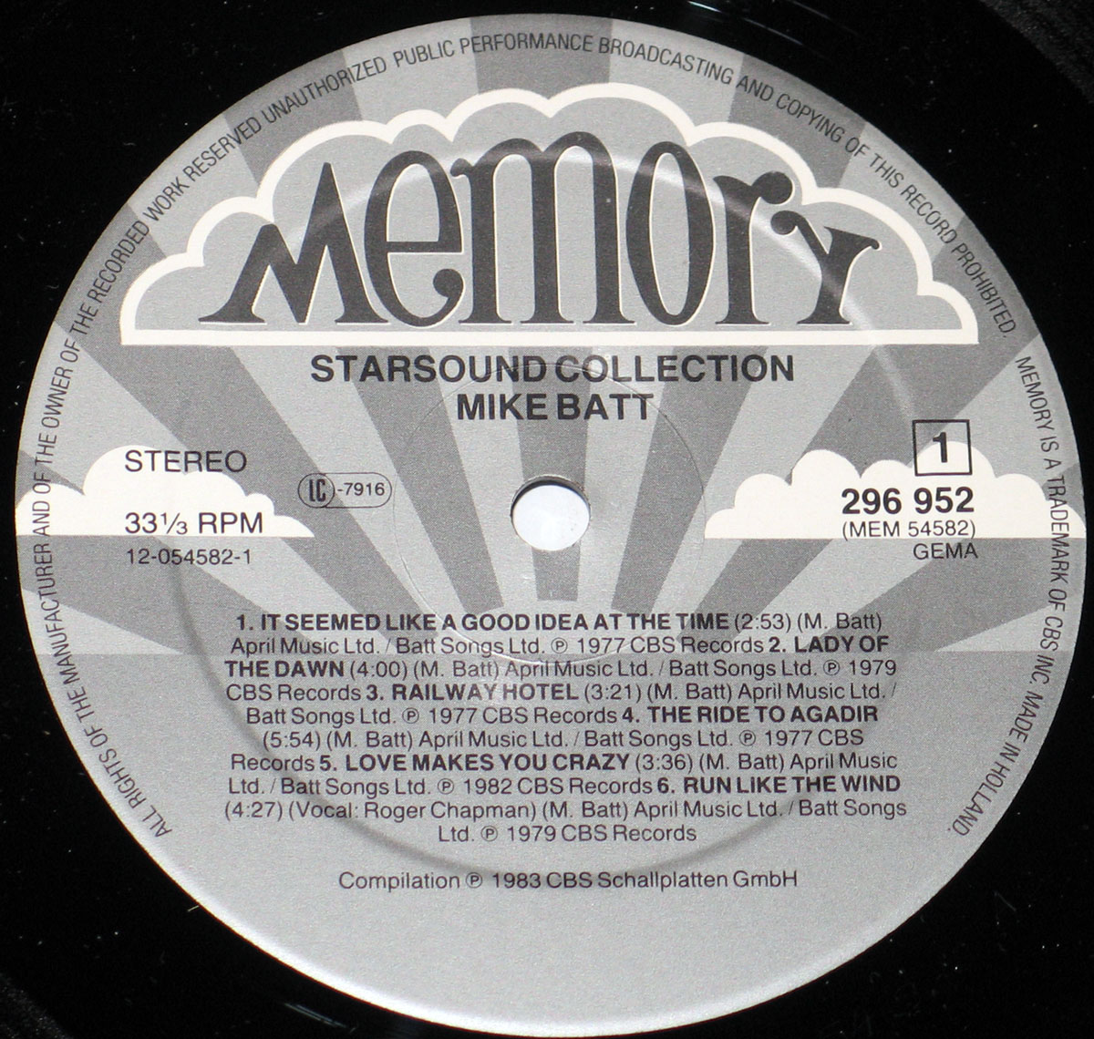 High Resolution #4 Photo MIKE BATT Starsound Collection 